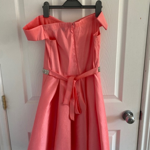 Coral off the shoulder dress - Picture 2 of 2